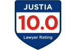 Justia 10.0 Lawyer rating badge